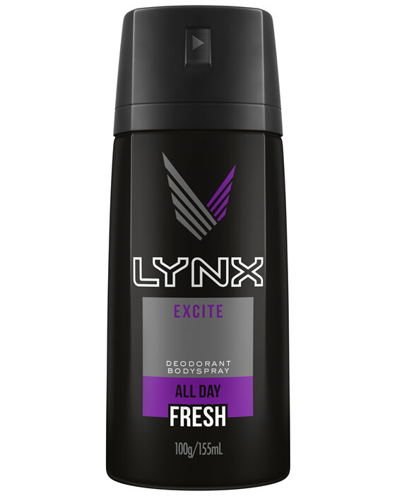 Lynx Men Body Spray Aerosol Deodorant Excite 155ml