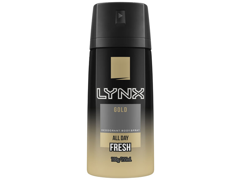 Lynx Men Body Spray Aerosol Deodorant Gold 155ml