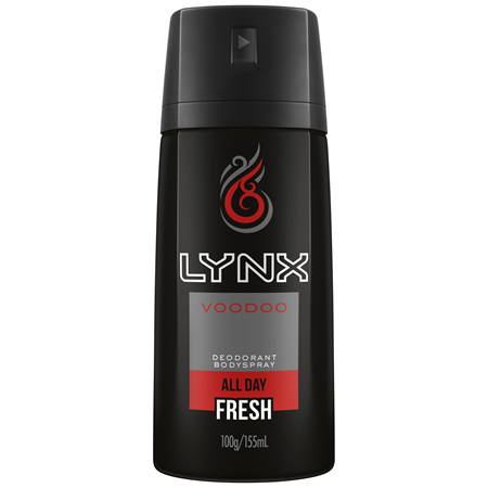 Lynx Men Body Spray Aerosol Deodorant Voodoo 155ml