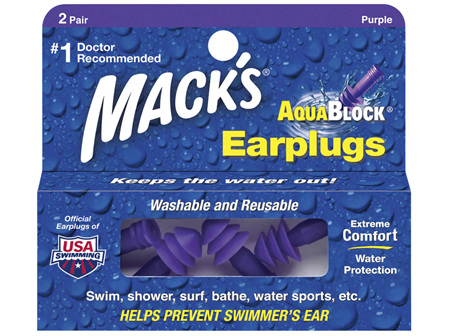 Mack's AquaBlock Purple Ear Plugs