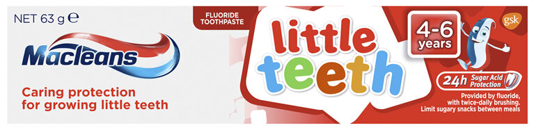Macleans Little Teeth Kids Toothpaste 4-6 Years 63g