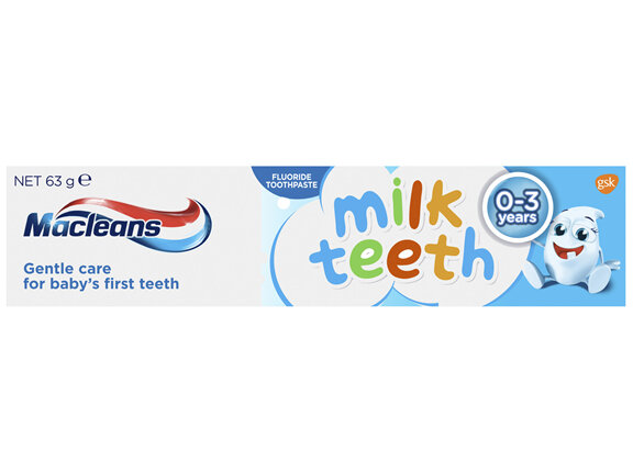 Maclean's Milk Teeth Fluoride Toothpaste for 0-3 years 63g