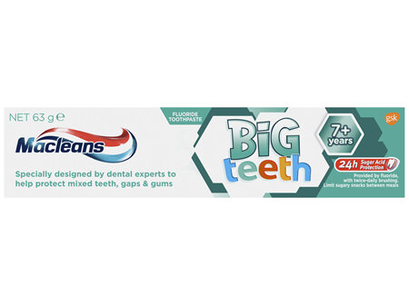 Macleans My Big Teeth Toothpaste 7+ Years 63g