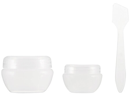 Manicare Cosmetic Jars, With Spatula, 2 Pack