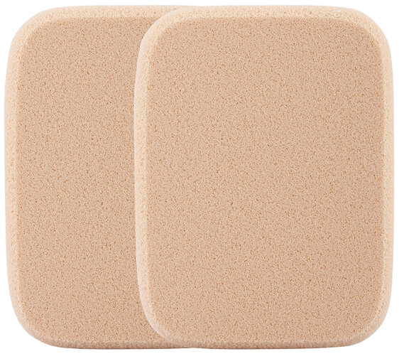 Manicare Foundation Sponge, Brown Rectangle Latex, 2 Pack