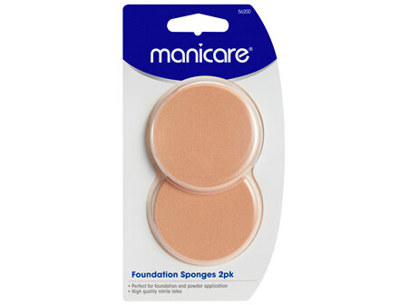 Manicare Foundation Sponge, Compact Latex, 2 Pack