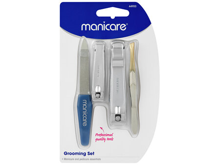 Manicare Grooming Set, Manicure and Pedicure, 4 PCE 