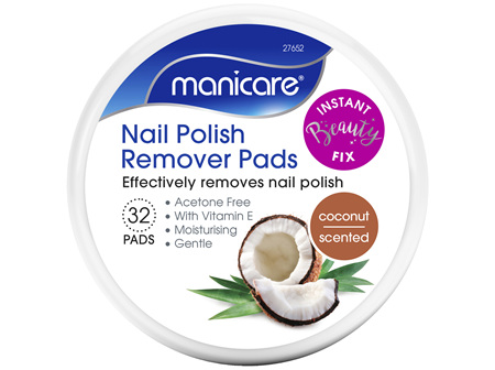 Manicare Nail Polish Remover Pads Coconut 32 pads