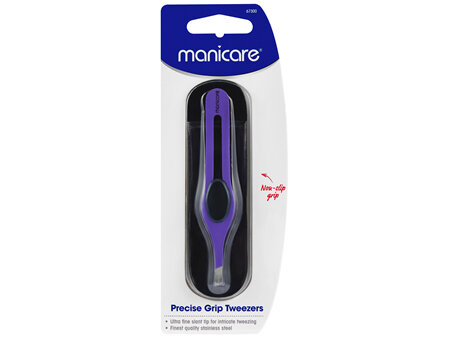 Manicare Precise Grip Tweezers, Purple