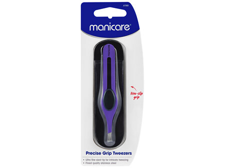 Manicare Precise Grip Tweezers, Purple