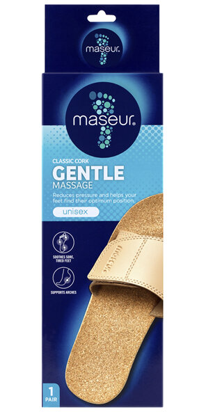 Maseur Gentle Massage Sandal Beige Size 5