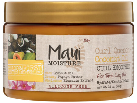 Maui Moisture Curl Quench + Hydrating Coconut Oil Curl Smoothie Hair Mask For Curly Hair 340g