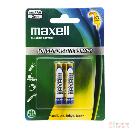Maxell Alkaline AAA Batteries 2 Pack