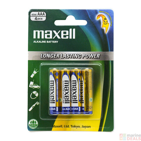 Maxell Alkaline AAA Batteries 4 pack