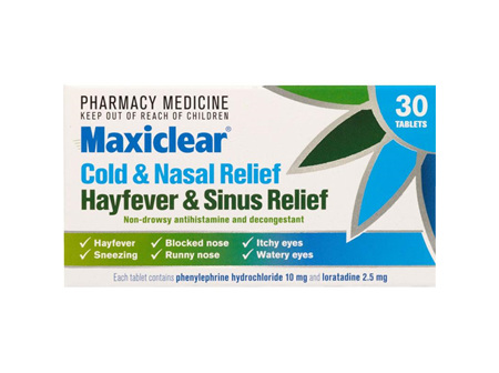 Maxiclear Cold & Nasal Hayfever & Sinus 30 Tablets