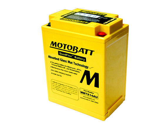 MBTX14AU MotoBatt 4 Terminal 12v 190ccA 16.5Ahr Battery - British Parts Auckland