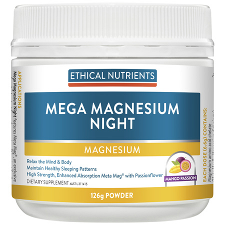 Mega Magnesium Night Mango Passion 126g