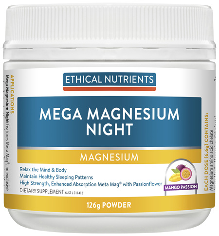 Mega Magnesium Night Mango Passion 126g