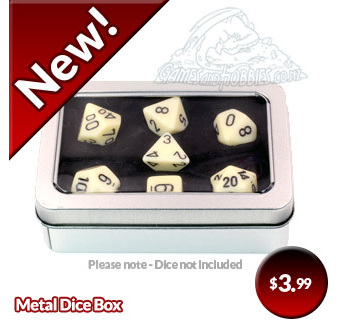 Metal Dice Boxes now Available