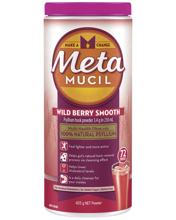 Metamucil Daily Fibre Supplement Wild Berry Smooth 72 Doses