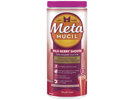 Metamucil Fibre Supplement Wild Berry Smooth 72 Doses