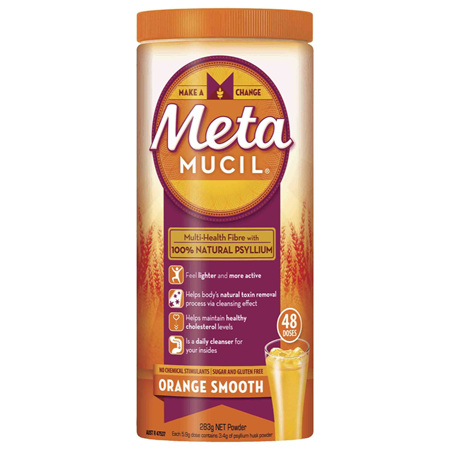 Metamucil Multi-Health Fibre with 100% Psyllium Natural Psyllium Orange Smooth 48D