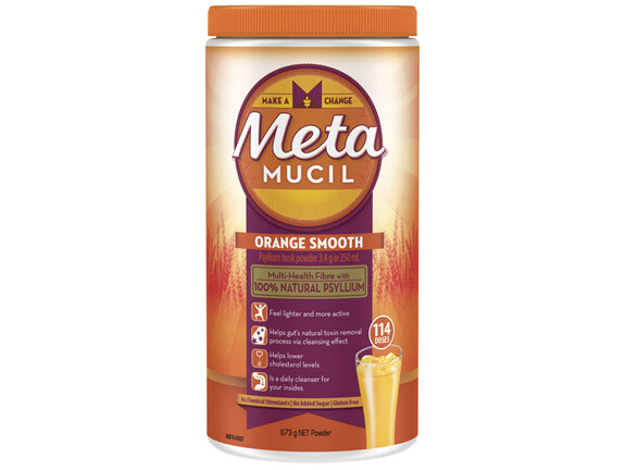 Metamucil Multi-Health Fibre with 100% Psyllium Natural Psyllium Smooth Orange 114 Doses