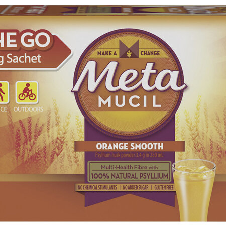 Metamucil Orange Smooth On The Go Fibre Supplement 30 Doses