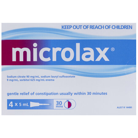 Microlax Enema 4 x 5mL Tubes