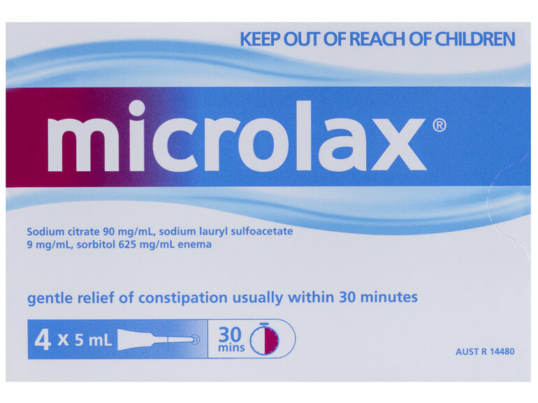 Microlax Enema 4 X 5mL Tubes - Moorebank Day & Night Pharmacy