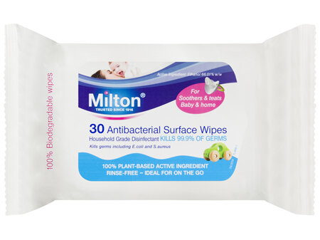 Milton Antibacterial Surface Wipes 30 Pack
