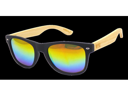 Moana Rd 50/50's Sunnies - Black with Rainbow Lens #3008