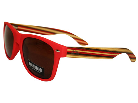 Moana Rd 50/50's Sunnies - Red Striped #462