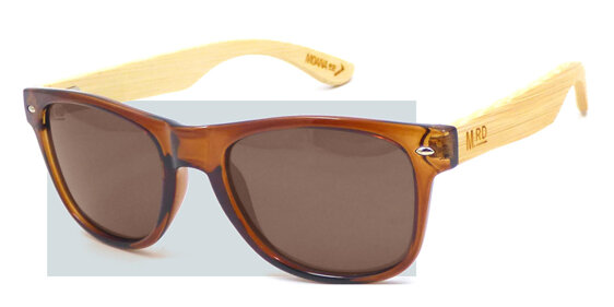 Moana Road 50/50's Sunnies - Brown with Wooden Arms #3006