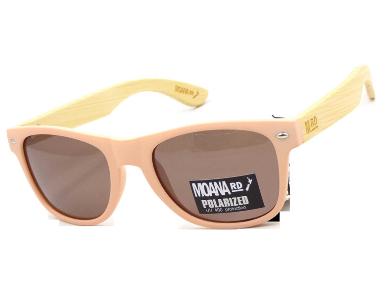 Moana Road 50/50's Sunnies - Pink with Brown Lens #459