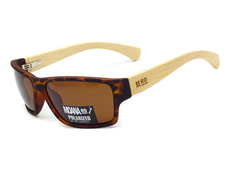Moana Road Tradies Sunnies - Tortshell with Wooden Arms #3750