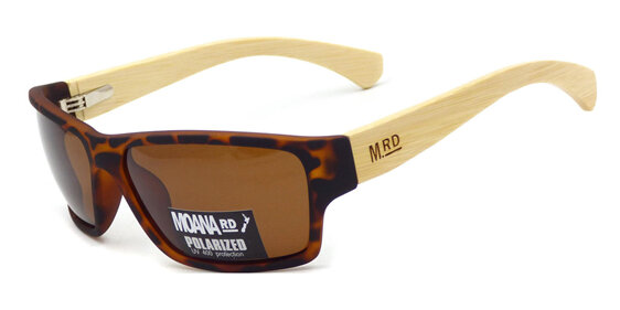 Moana Road Tradies Sunnies - Tortshell with Wooden Arms #3750