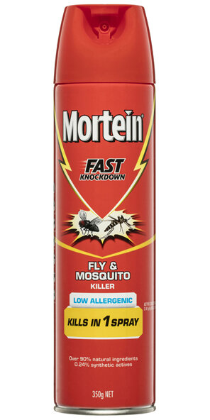 Mortein Fast Knockdown Insect Spray Low Allergenic Fly and Mosquito Killer 350g