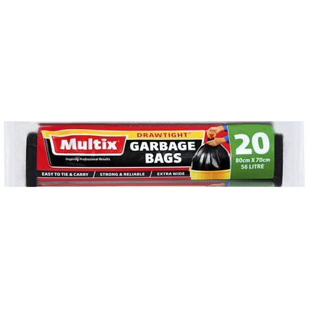 Multix Drawtight Garbage Bags 20 pack
