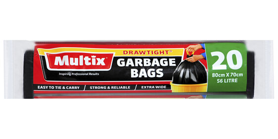 Multix Drawtight Garbage Bags 20 pack
