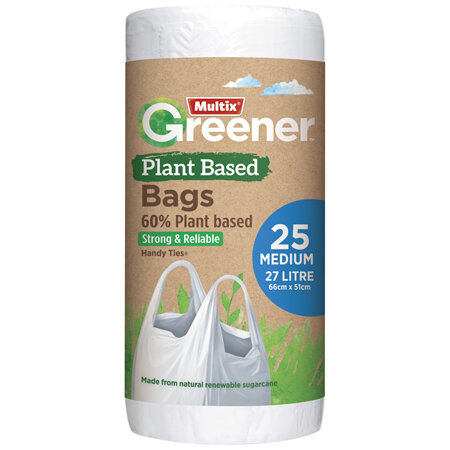 Multix Greener Plant Based Kitchen Tidy Bag Medium 25pk
