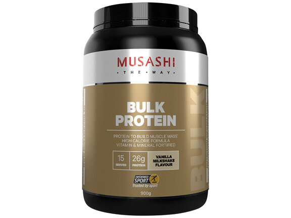 Musashi Bulk Protein Vanilla Milkshake 900g