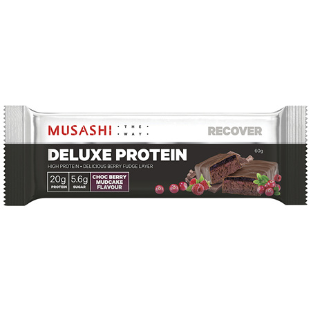 Musashi Deluxe Protein Bar Choc Berry Mudcake 60g