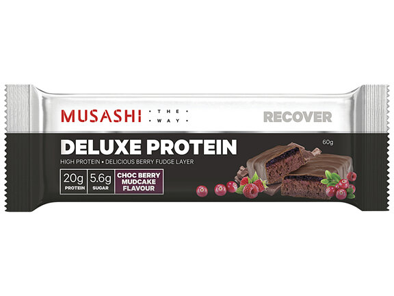 Musashi Deluxe Protein Bar Choc Berry Mudcake 60g