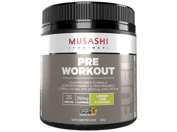 Musashi Pre Workout Lemon Lime 225g