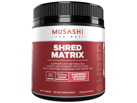 Musashi Shred Matrix Raspberry Lemonade 270g