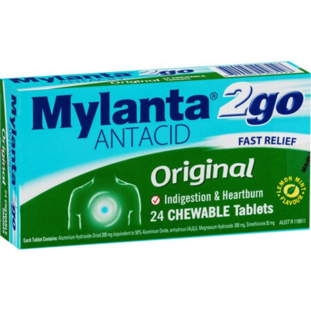 Mylanta 2 Go Original 24 Tablets