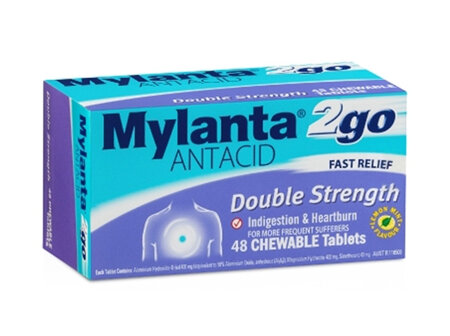 Mylanta 2GO 48  Chewable Tablets