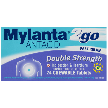 Mylanta 2go Antacid 24 Tablets