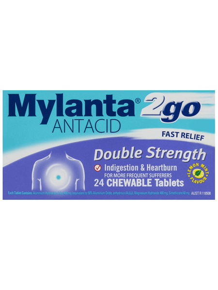 Mylanta 2go Antacid 24 Tablets